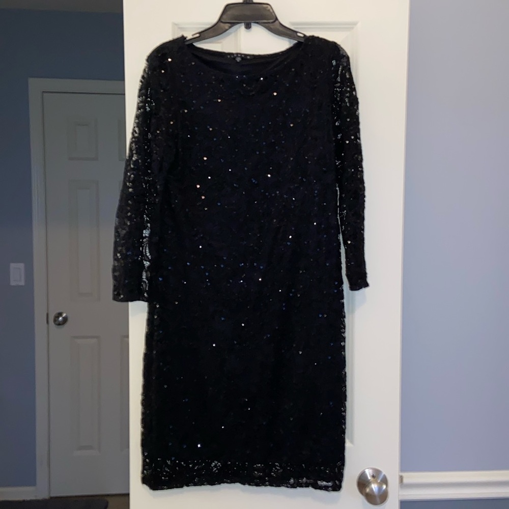 Black Lace & Sequin Dress